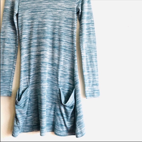 LOGO by Lori Goldstein teal heathered tunic top - Picture 3 of 6